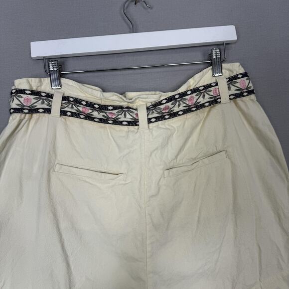 Anthropologie Shorts Womens Small Ivory Annaleigh Piper Floral Embroidered Boho - Picture 5 of 11